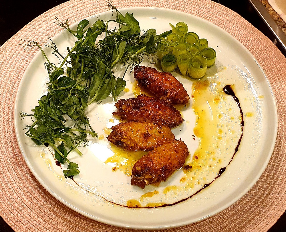 Orange and honey glazed chicken wings