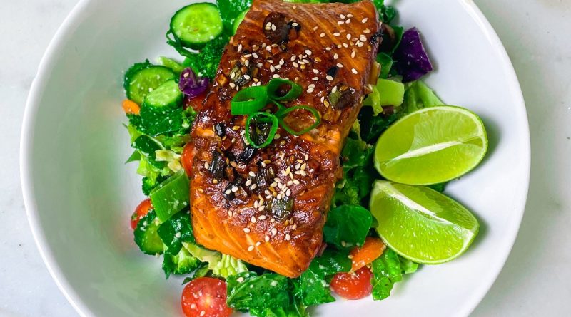 Glazed Salmon Salad