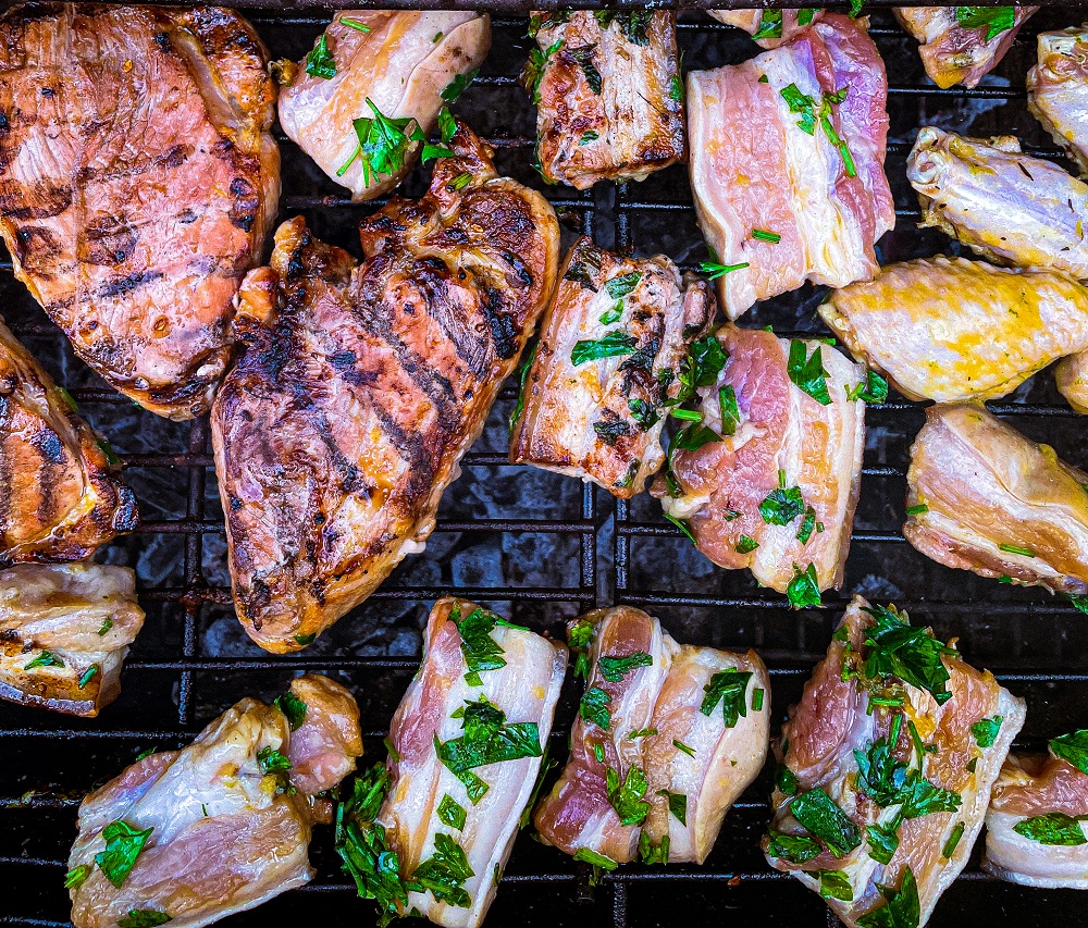 Garlic and Parsley Grilled Pork Belly