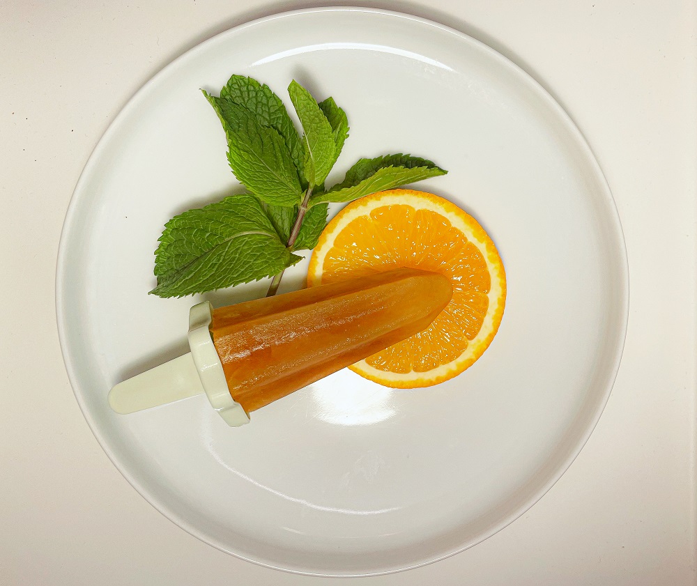 Basil Orange Popsicles