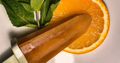 Basil Orange Popsicles