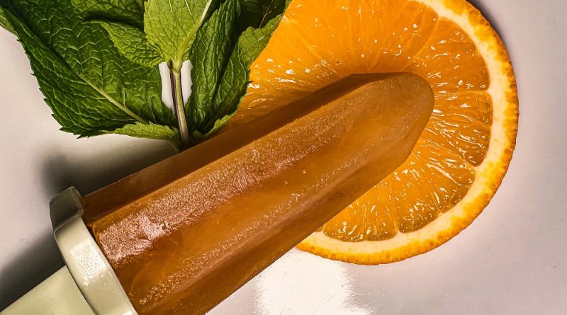 Basil Orange Popsicles