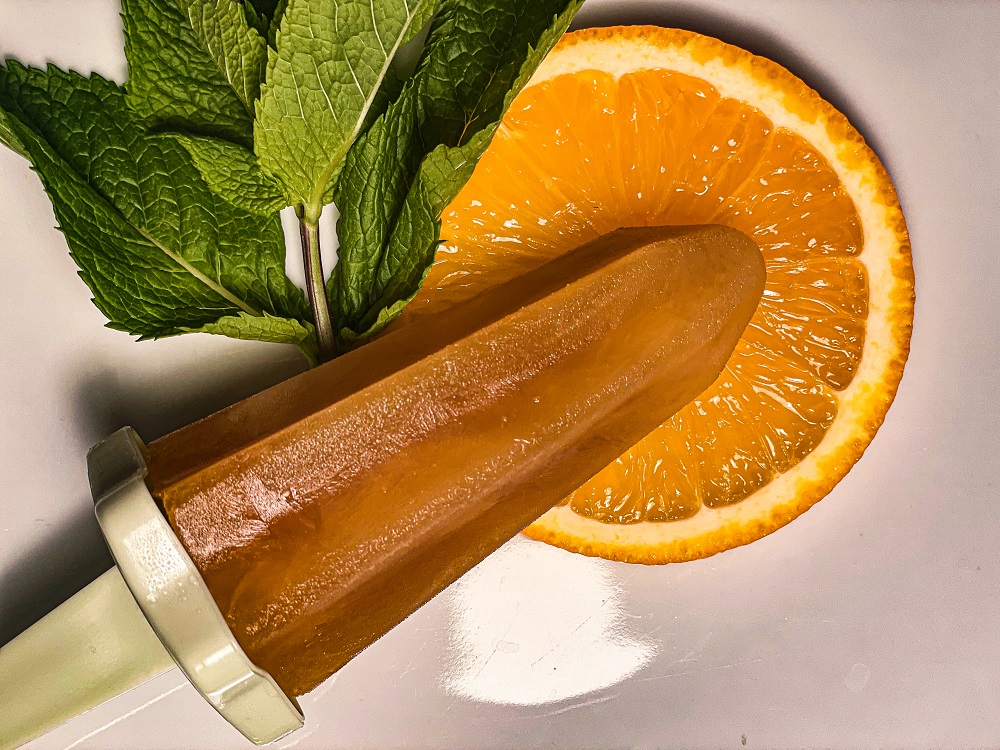 Basil Orange Popsicles