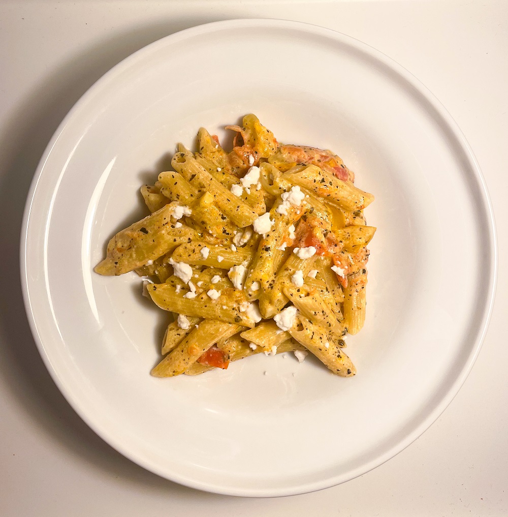 Creamy Tomato and Goat Cheese Pasta