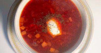 Beetroot Soup with Bacon