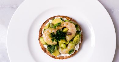 Zesty Shrimp and Avocado Salad on Crisp Bread