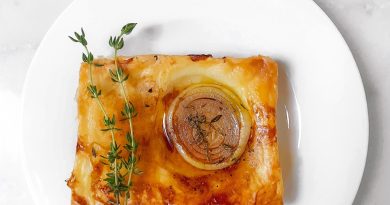 Upside-Down Puff Pastry Onion Tart