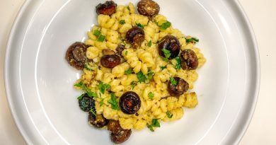 Creamy Champignon and Hummus Pasta