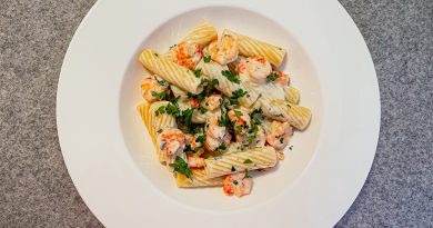 Decadent Creamy Cheese and Shrimp Pasta