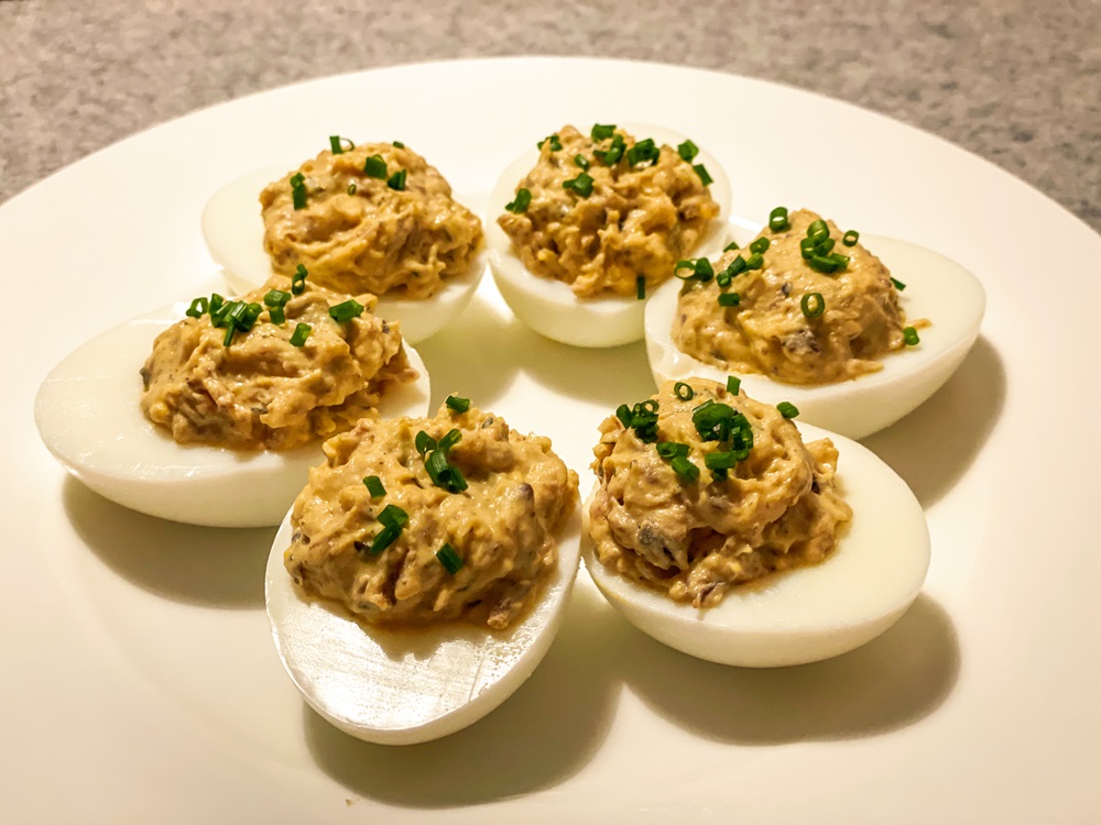 Sprat-Stuffed Eggs