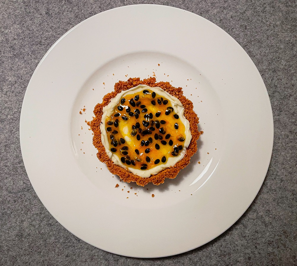 Mini White Chocolate & Passion Fruit Cheesecakes
