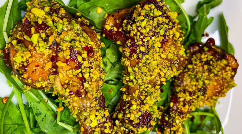 Honey-Glazed Pistachio Chicken Wings