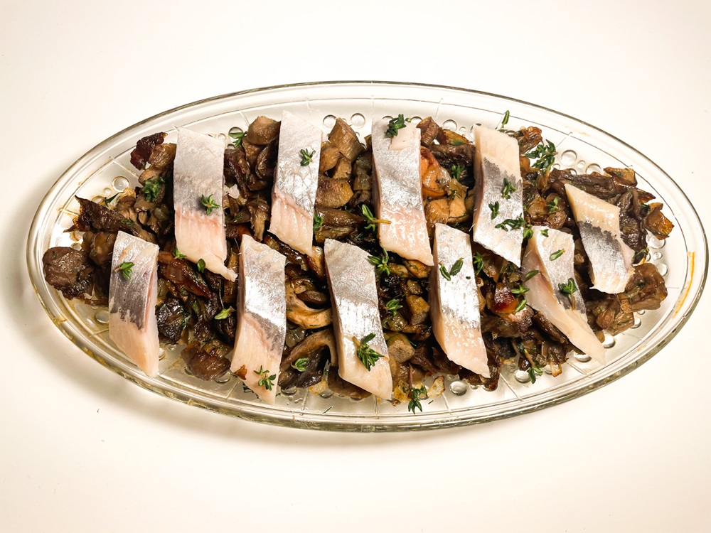 Herring and Mushroom Medley