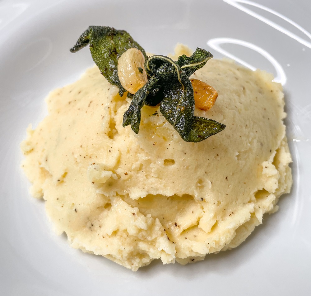 Buttery Garlic Mashed Potatoes with Sage