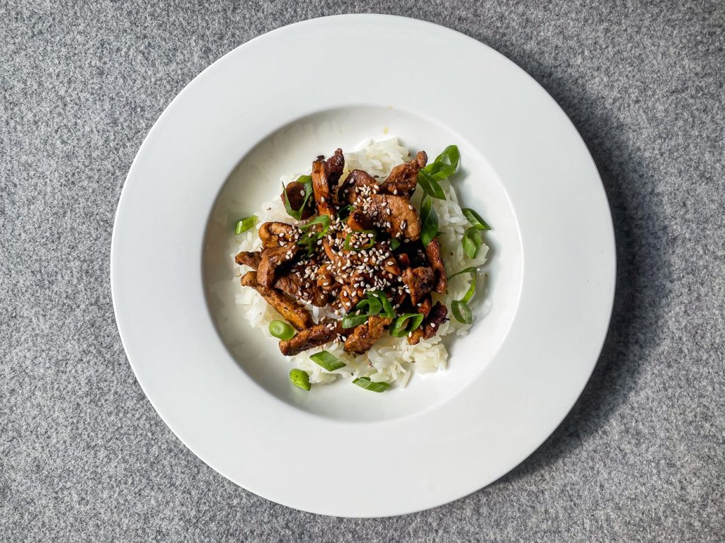 Honey Sesame Chicken Rice Bowl