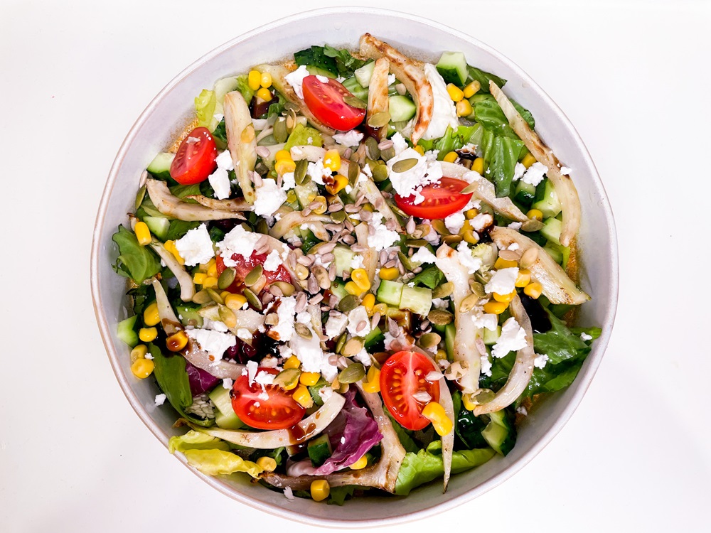 Delightful Summer Salad with Goat Cheese and Seeds