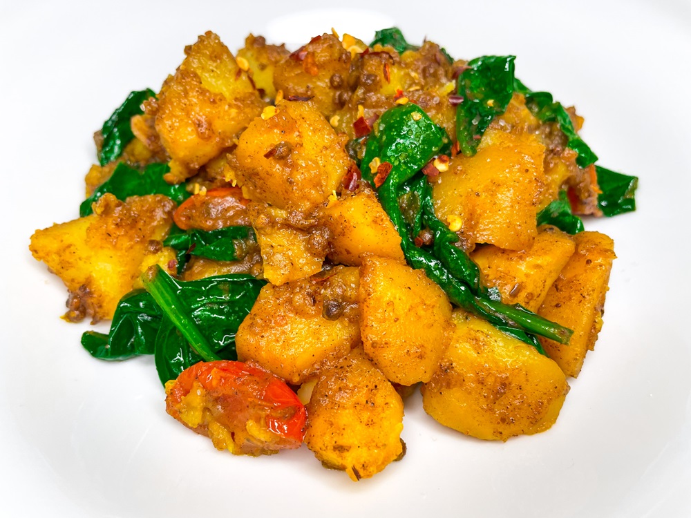 Potato and Spinach Curry