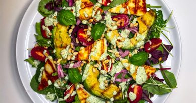 Grilled Halloumi and Avocado Salad