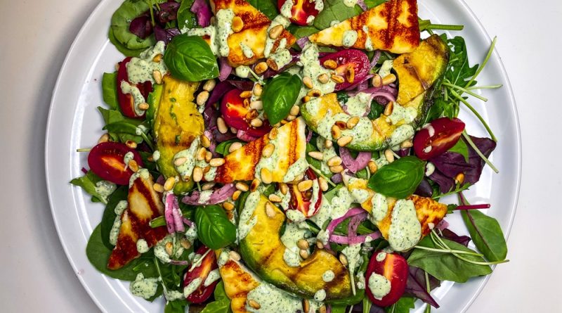 Grilled Halloumi and Avocado Salad