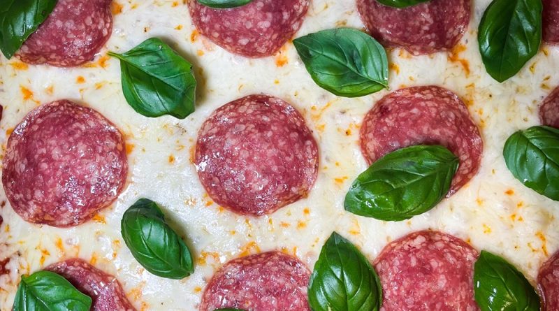 Salami and Cheese Pizza