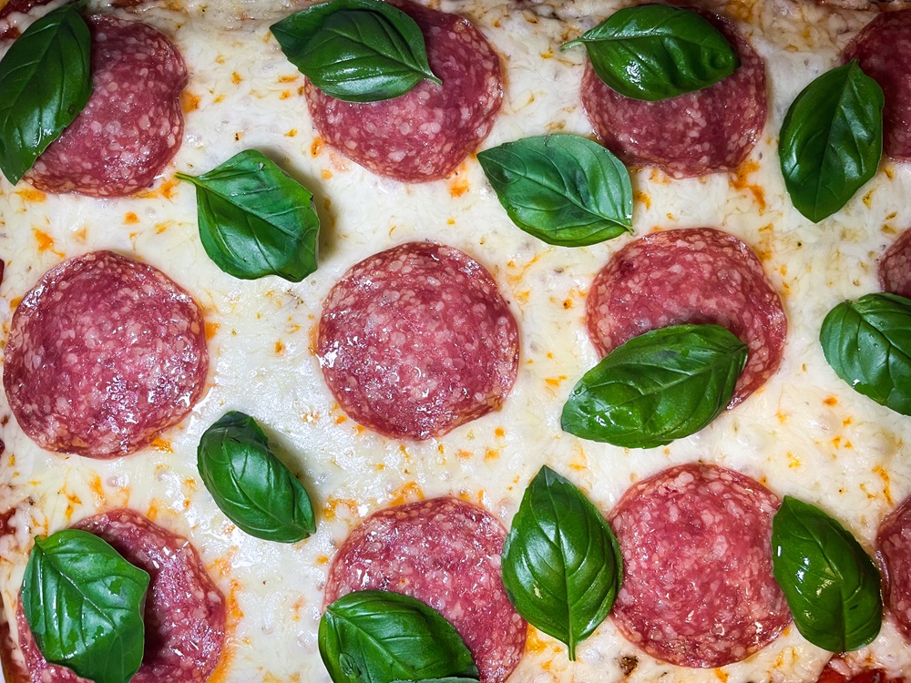 Salami and Cheese Pizza