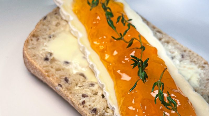 Brie and Apricot Jam Sandwich