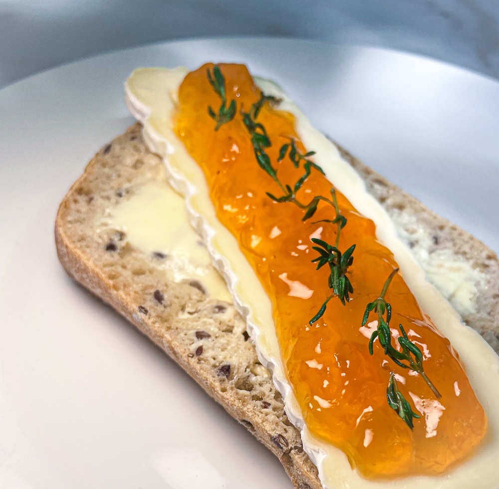 Brie and Apricot Jam Sandwich