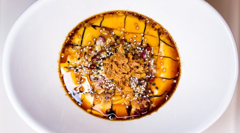 Steamed Eggs with Aromatic Chili Oil