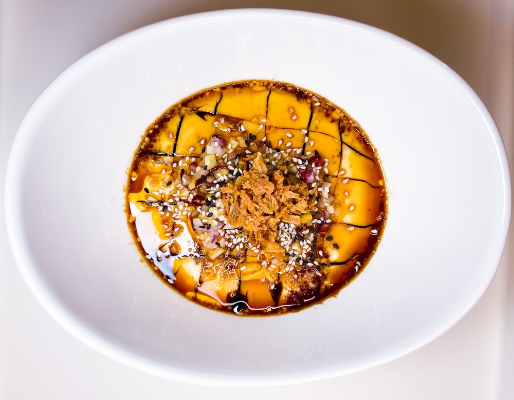 Steamed Eggs with Aromatic Chili Oil