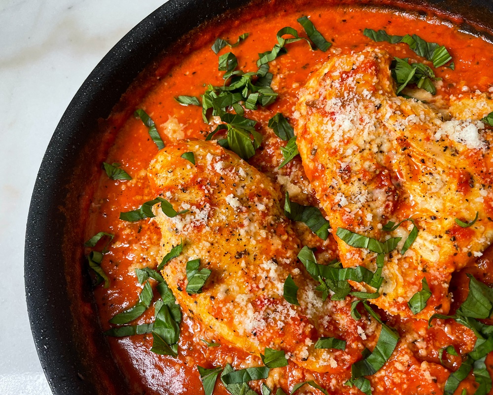 Creamy Tomato Basil Chicken Breasts