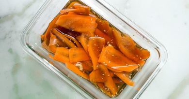 Sesame Soy-Marinated Carrot Ribbons