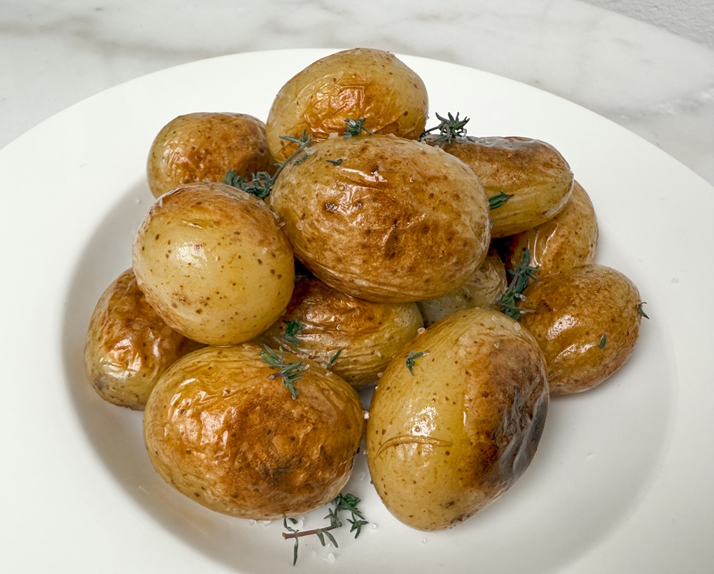 Golden Pan-Fried Baby Potatoes with Thyme