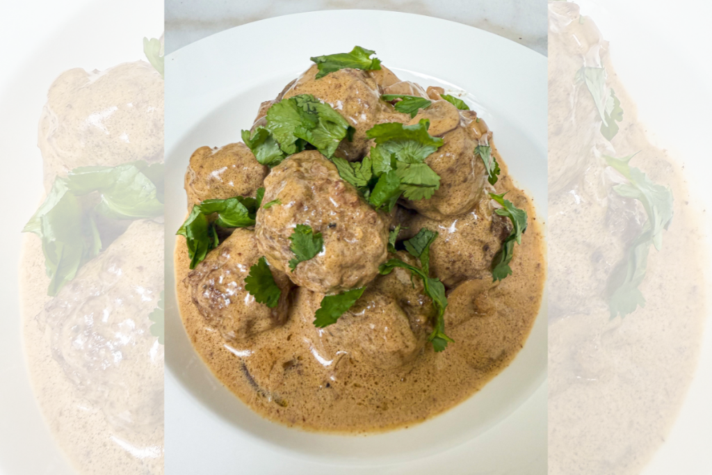 Meatballs in Creamy Mushroom Sauce