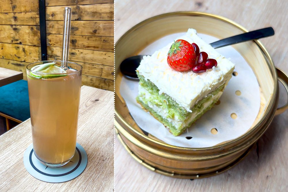 Iced Tea and Coconut Cake at Spree Fumée