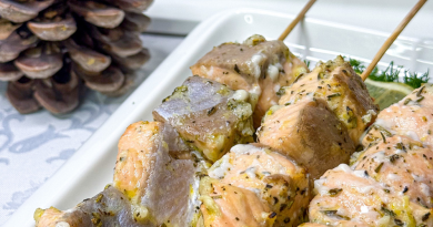 Lemon & Herb Salmon Skewers