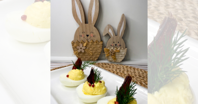 Deviled Eggs with Beef Jerky & Pink Peppercorn