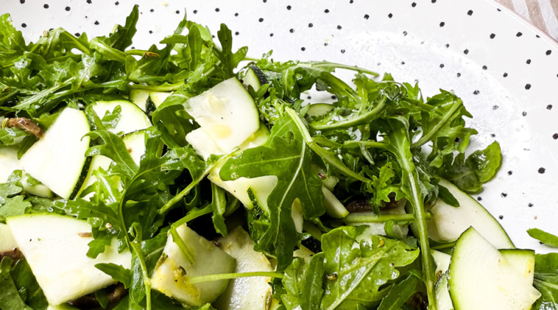 Zucchini & Rucola Salad with Anchovy and Lemon
