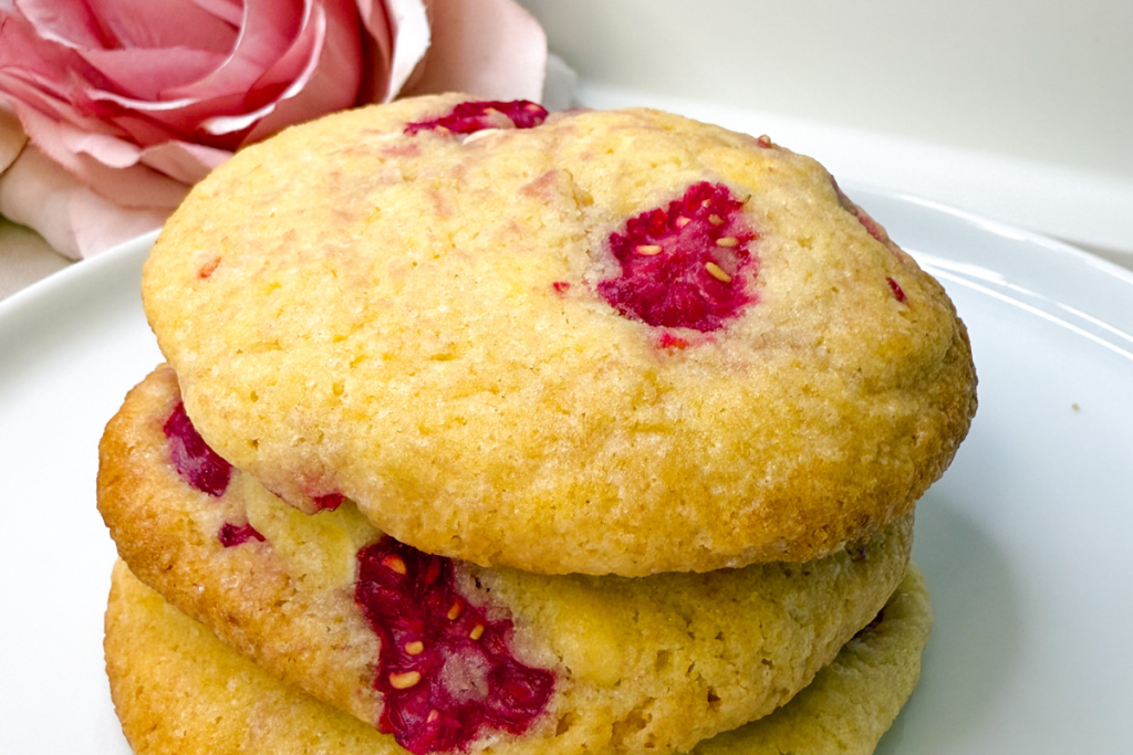 Raspberry & White Chocolate Cookies