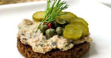Smoked Sprat Spread on Rye Toast