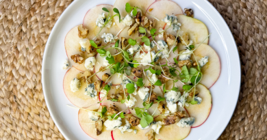 Apple Carpaccio with Blue Cheese & Walnuts