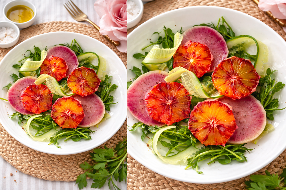 Watermelon Radish & Blood Orange Salad