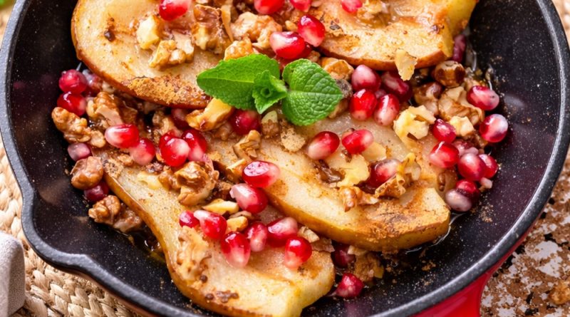 Baked Honey Cinnamon Pears with Walnuts