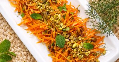 Fresh Carrot, Date & Pistachio Salad