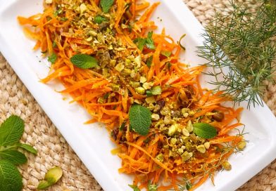 Fresh Carrot, Date & Pistachio Salad